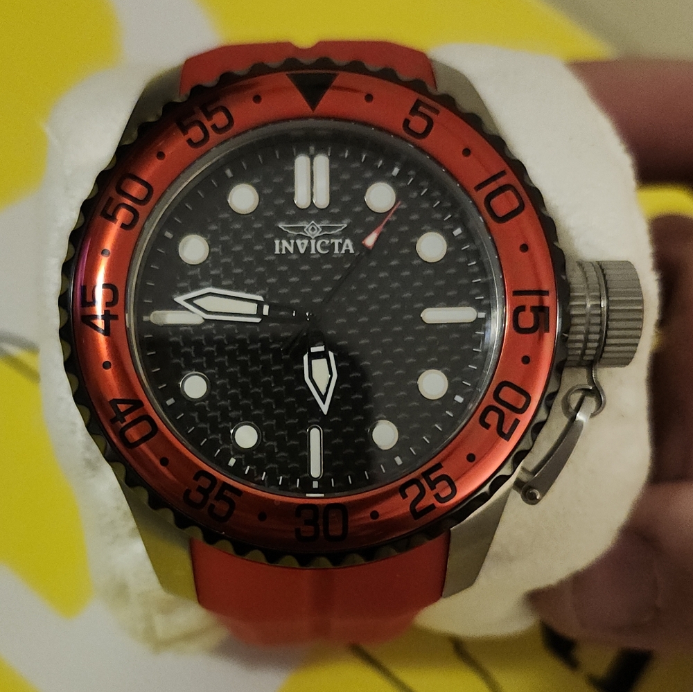 Invicta Men's Red and Black Dive Watch #34423 50mm